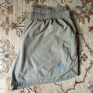 Women’s XXL olive green new balance, lightweight running shorts.